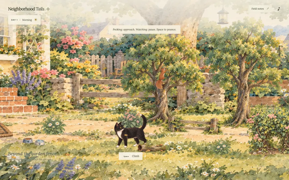 Neighborhood Tails gameplay capture from the supplied games catalog