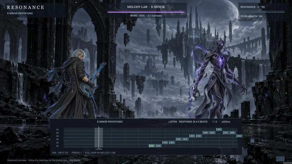 Resonance gameplay capture from the supplied games catalog